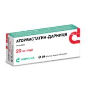 Аторвастатин-Дарница таблетки 20 мг №28