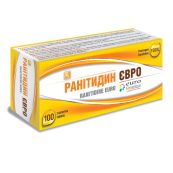 Ранітидин Євро таблетки 150 мг №100