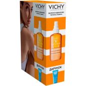 Набор VICHY (Виши) Капиталь Солей Спрей солнцезащитный с бета-каротином SPF 50+ 200 мл + Молочко после загара 100 мл