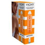 Набор Vichy Capital Soleil увлажняющий солнцезащитный водостойкий спрей-вуаль SPF50 200 мл + Термальная Вода средство по уходу за кожей 50 мл