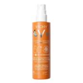 Солнцезащитный водостойкий спрей-флюид Vichy Капиталь Солей для чувствительной кожи детей SPF50+ 200 мл