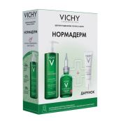 Набор Vichy Нормадерм Гель для очищения Normaderm Phytosolution 400 мл + Сыворотка-пилинг Normaderm 30 мл + Солнцезащитный флюид SPF 50+ Capital Soleil UV-Age Daily 15 мл