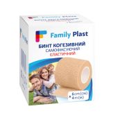 Бинт когезивний самофіксуючий Family Plast еластичний 6 см х 4 м