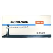 Ванкобацид порошок для розчину для інфузій 1000 мг флакон №10