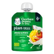 Пюре фруктовое Gerber Organic Манго, персик и кокосовый мусс с 6-ти месяцев пауч упаковка 80 г