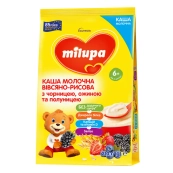 Каша молочная Milupa Овсяно-рисовая с черникой, ежевикой и клубникой для детей от 6 месяцев 210 г