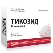 Тикозид розчин для ін'єкцій 2 мг/мл ампула 2 мл №6