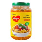 Пюре дитяче Milupa овочеве з макаронами і яловичиною Спагетті Болоньєзе з 8 місяців банка 200 г