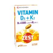 Зест Витамин D3 4000 МЕ + К2 желатиновые капсулы №30