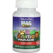 Natures Plus Mag Kidz Animal Parade Магний для детей таблетки жевательные со вкусом вишни №90