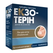 ЭКЗОТЕРИН ЛАК ЛЕЧЕБ. Д/НОГТЕЙ ФЛ. 3,3 МЛ