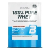 Протеїн Biotech 100% Pure Whey порошок зі смаком полуниці пакет 28 г