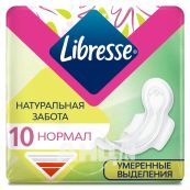 Прокладки жіночі гігієнічні Libresse Natural care ultra normal №10
