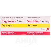 Сердолект таблетки вкриті оболонкою 4 мг №30