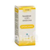 Броксінак краплі очні 0,9 мг/мл флакон 1,7 мл