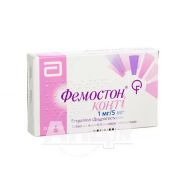 Фемостон конті таблетки вкриті плівковою оболонкою 1 мг + 5 мг блістер №28