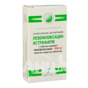 Левофлоксацин-Астрафарм таблетки вкриті оболонкою 500 мг блістер №7