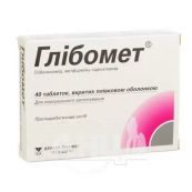 Глібомет таблетки вкриті оболонкою блістер №40