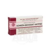 Кофеїн-бензоат натрію таблетки 200 мг блістер №10