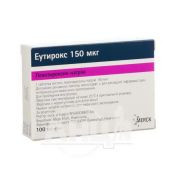 Еутирокс таблетки 150 мкг блістер №100