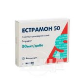 Естрамон 50 пластир трансдермальний 50 мкг/доба пакетик № 6