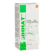 Зіннат гранули гранули для приготування суспензії 125 мг/5 мл флакон 100 мл суспензія
