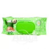 Серветки вологі Smile baby для дітей алое ромашка з клапаном №72