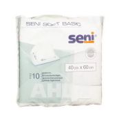 Пелюшки гігієнічні Seni soft basic 40 см х 60 см №10