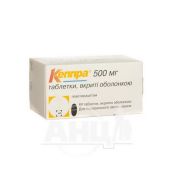 Кеппра таблетки вкриті оболонкою 500 мг блістер №60