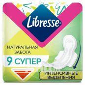 Прокладки жіночі гігієнічні Libresse Natural care ultra super №9