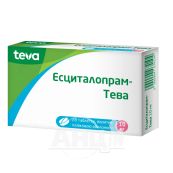 Есциталопрам-Тева таблетки вкриті плівковою оболонкою 10 мг блістер №28