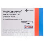 Фраксипарин раствор для инъекций 3800 МЕ анти-Ха шприц 0,4 мл №10