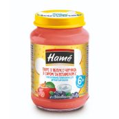 Пюре Hame яблуко та чорниця з творогом 190 г