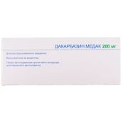 Дакарбазин Медак порошок для приготовления раствора для инъекций и инфузий 200 мг флакон №10