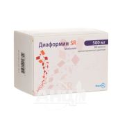 Диаформин SR таблетки пролонгированного действия 500 мг блистер №60