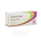 Пірацетам таблетки 400 мг блістер №60