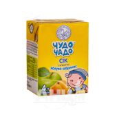 Сок Чудо-Чадо яблоко-абрикос с мякотью и сахаром 200 мл
