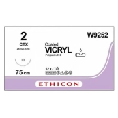 Вікрил W9252 №2 фіолетовий 75 см, голка 48 мм колюча 1/2