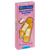 Пластырь медицинский бактерицидный Dr.House 7,2 см х 1,9 см №10