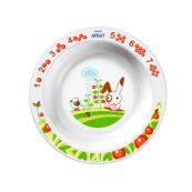 Тарелка глубокая большая с развивающим рисунком Philips Avent 12 мес +