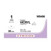 Вікрил W9496 фіолетовий №1/0 довжина 90 см голка ріжуча 48 мм окружність 1/2