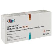 Триномия капсулы твердые блистер 100 мг + 20 мг + 2,5 мг №28