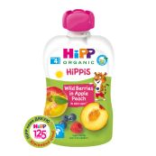 Пюре фруктове HiPP яблуко-персик-чорниця-малина з 4 місяців 100 г