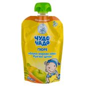 Пюре Чудо-Чадо яблоко, морковь и айва 90 г