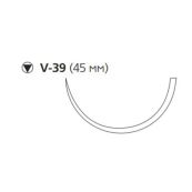 Вікрил w9376 фіолетовий №0, довжина 75 см, голка колючо-ріжуча (таперкат) усіл.45 мм 1/2 окружність