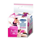 Бинт эластичный малой растяжимости адгезивный 5 см х 5 м розовый