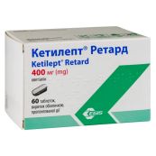 Кетилепт Ретард таблетки пролонгованої дії вкриті оболонкою 400 мг блістер №60