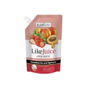 Крем-мило ElenSee полуниця, абрикос дой-пак 450 мл