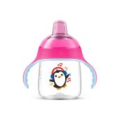 Чашка-непроливайка Philips Avent 747/03 с мягким носиков и ручками розовая 260 мл