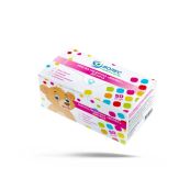 Маска медична тришарова Волес рожева на гумках дитяча №50